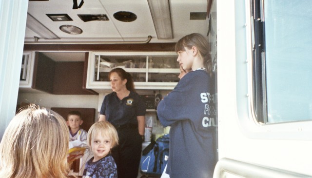 Save Your Heart for Love May 2009
Shannon Walker conducts ambulance tour for the children