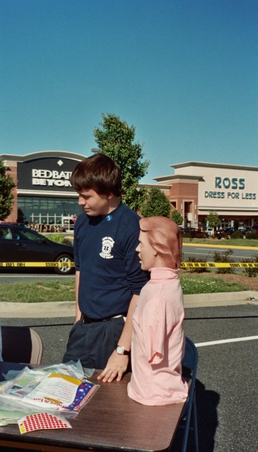 Mike Byram at the Heimlich Maneuver station