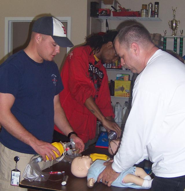 CPR Class 10/24/09
Instructor Ben Hogan assists student during clas