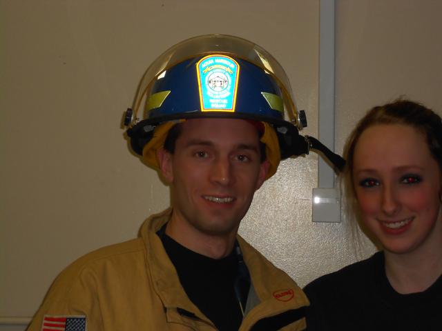 Eric Menendez and Victoria Plutkis at Scout tour of station.  Feb 2012