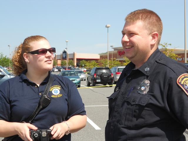 Squad President Angela Wilhelm and  Matt King take a break during Save Your Heart for Love 2012