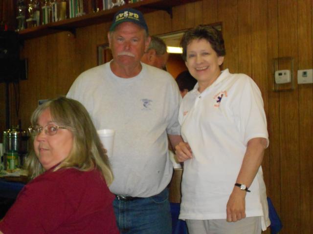 Martha Newton, Geroge Langford and Chris Schoon at District 10 meeting at Colonial Beach