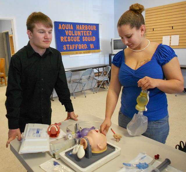 Taylor and Ashley at the Airway station 
March Training 2013