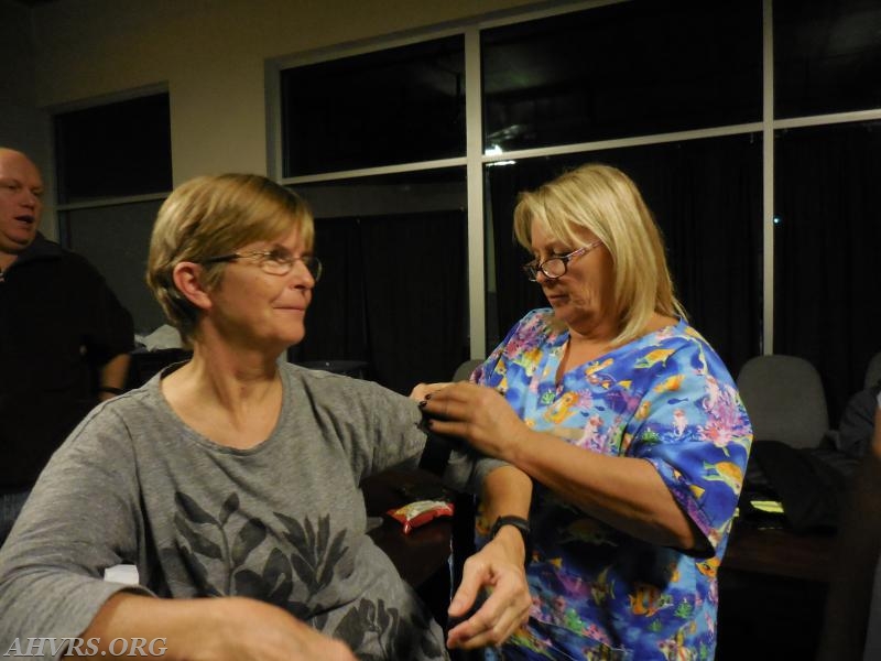 practciing placing a tourniquet
Jayne Toellner and Patty Byram
Training 2016