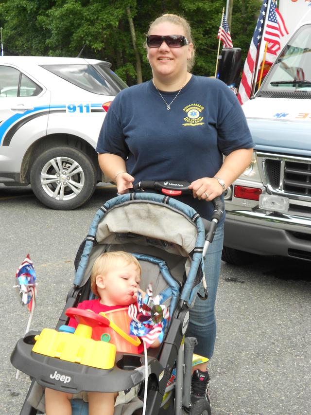 Angela Wilhelm and Chase 
4th of July Parade Aquia Harbour 2013