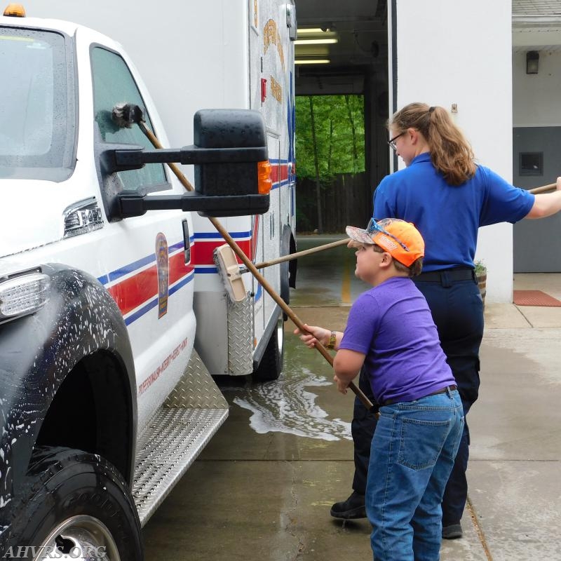 everyone joins in washing the units