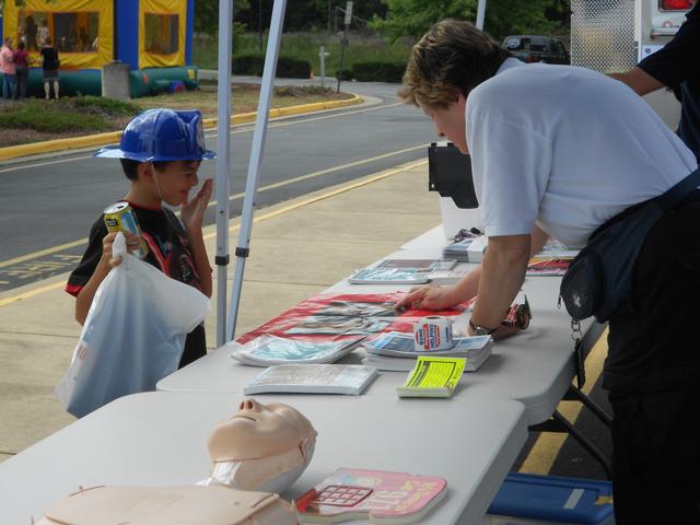 Bike safety instruction at the festival Sept. 2013