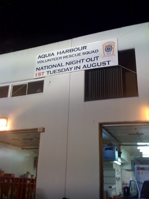 2009-07-27 - Thanks to Tower 10 for helping hang the NNO banner on the front of the building