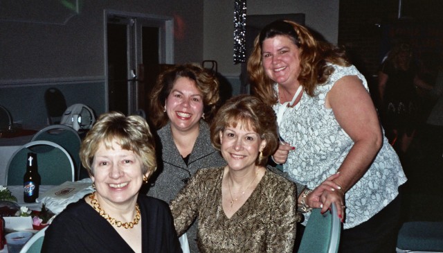 President Chris Schoon and Mary Lee Chauncey flank Life Members Nancy Rose and Jackie Robertson