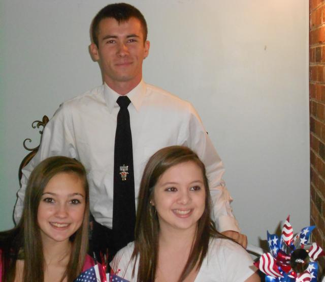 Brynne, tiffany and Zach greeted the guests as they arrived. 