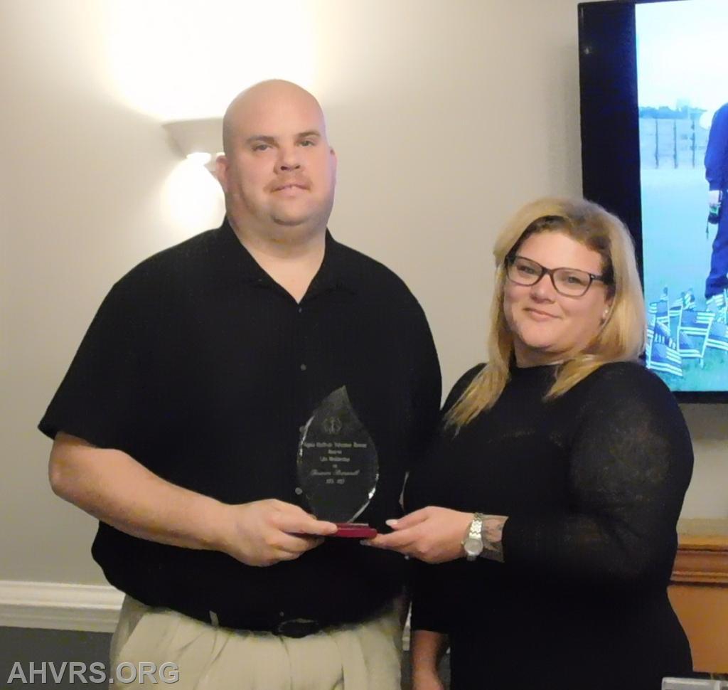 James Boswell- receiving Life Member Award
Aquia Harbour Volunteer Rescue Installation of Officers 2022-2023