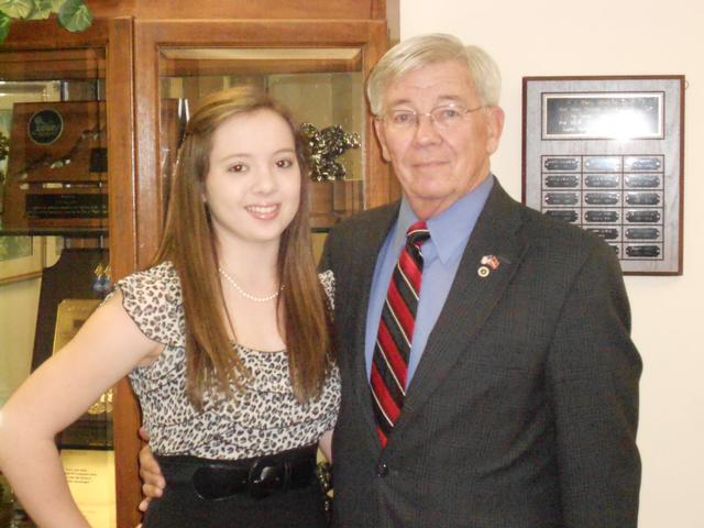 Mike Schaefer with Granddaughter Tiffany Silcox banquet 2013