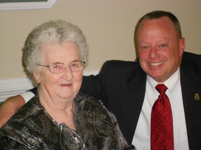 Brooke President Charlotte Crismond and Fire Chief Mark Lockhart