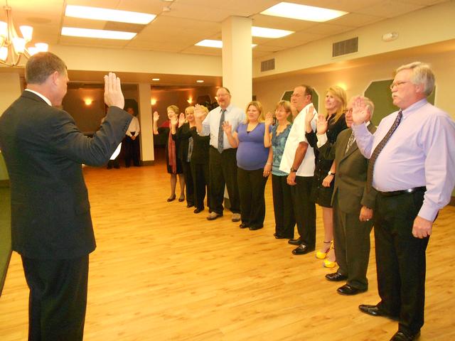 Oath of Office administered by Stafford County Sheriff Charles Jett