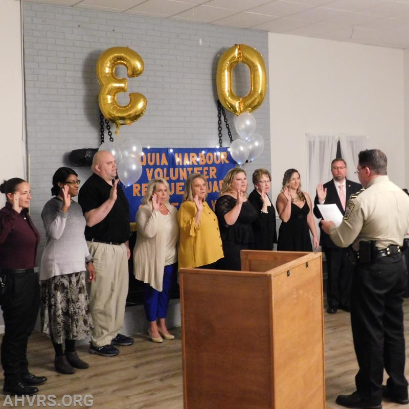 Installation of officers by Sheriff Decatur