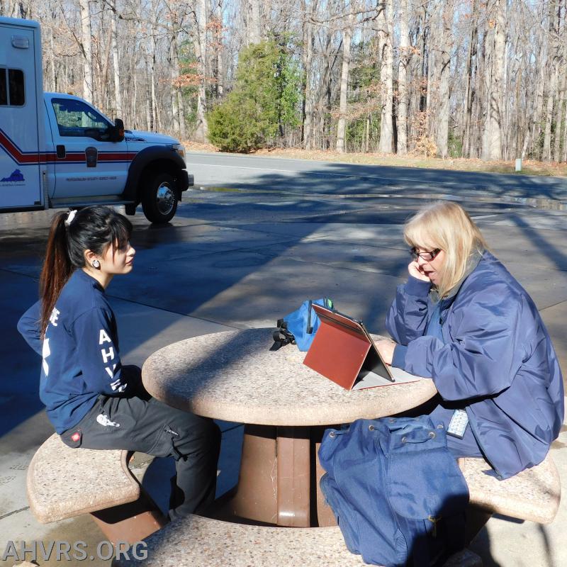 Maya and Patty enjoying a sunny day in January